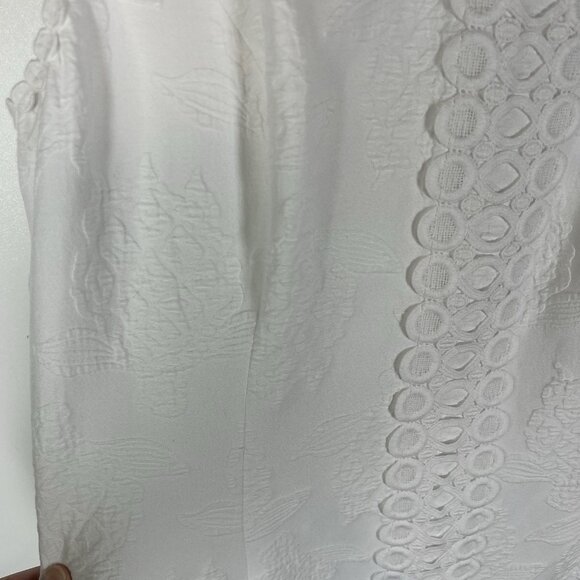 Lilly Pulitzer MILA STRETCH SHIFT DRESS White Turtle Pucker Jacquard Women’s 16 - Picture 5 of 12